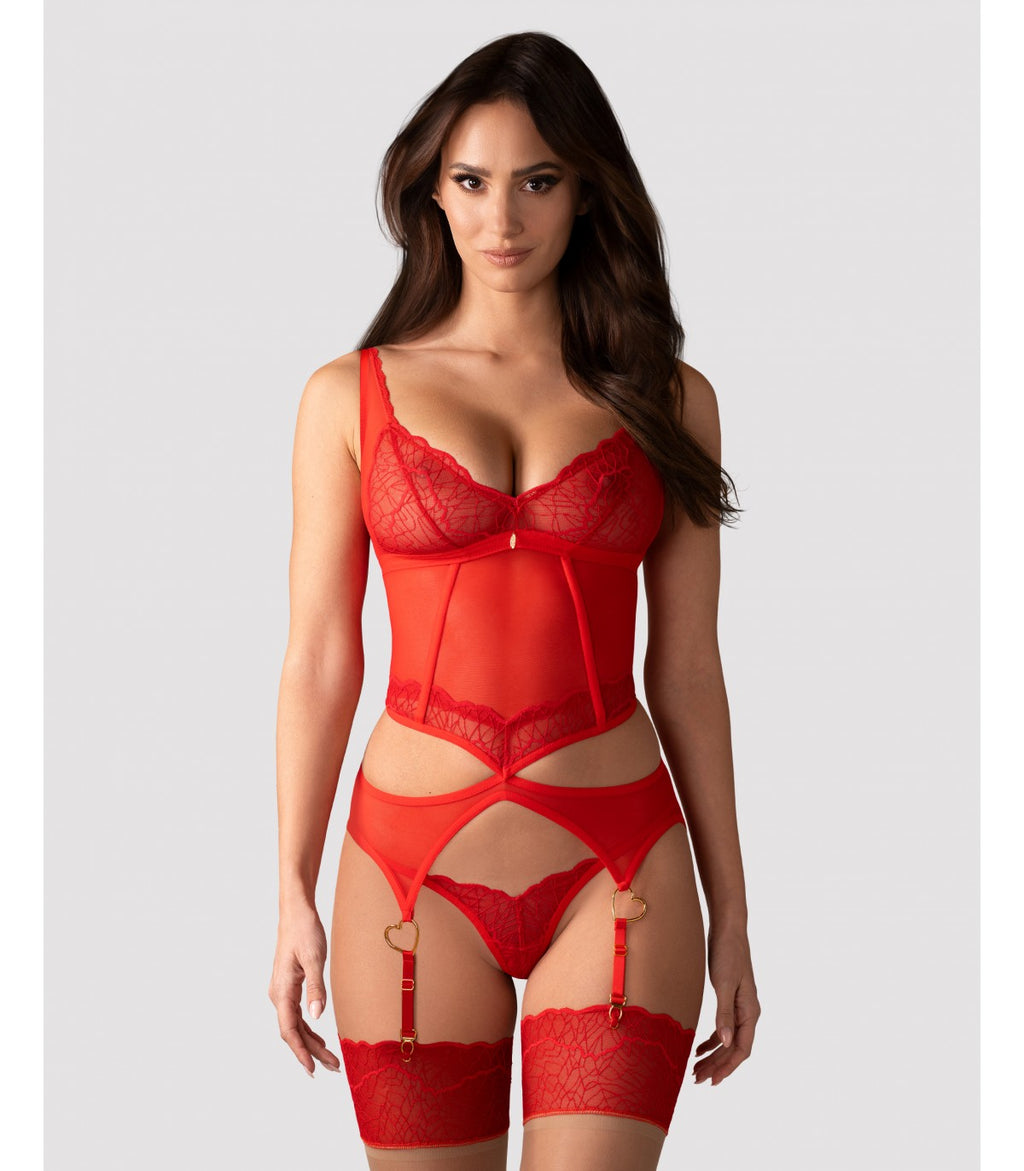 CORSETTO E PERIZOMA CUPIDE DESIR L/XL